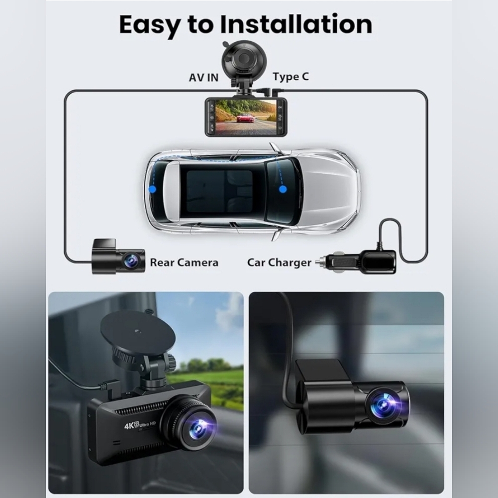 SUVCON 4K Ultra HD Dash Cam with WiFi - Picture 9 of 10